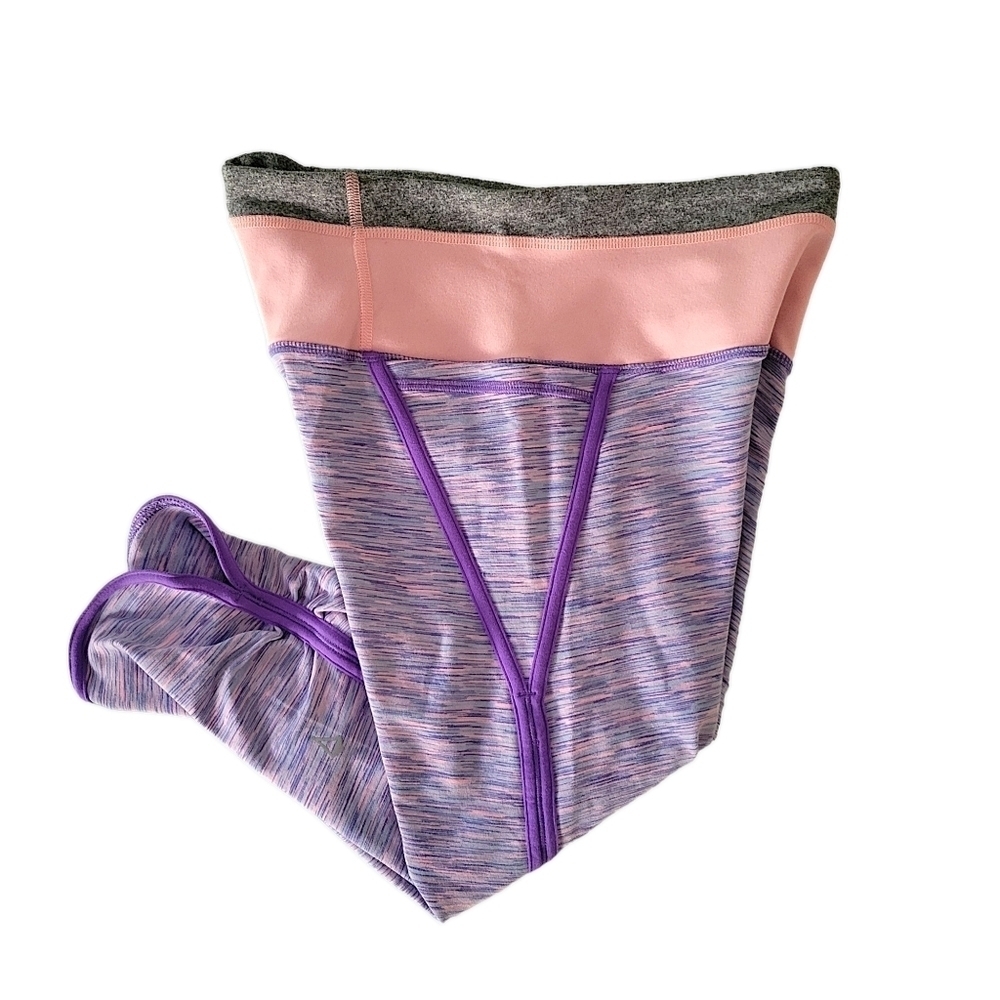 Ivivva by Lululemon Spacedye Purple Cropped leggings Size 14